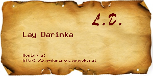 Lay Darinka névjegykártya
